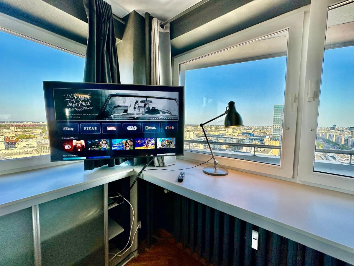 Super Apartament Grey Centrum 2X Metro Fast Wifi 300 Mbs Netflix Appletv Smarttv Spotify Panorama Miasta ワルシャワ エクステリア 写真