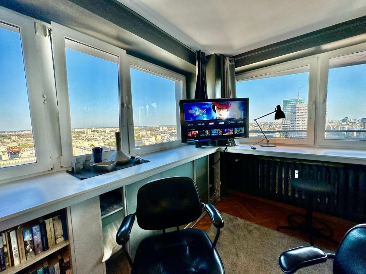 Super Apartament Grey Centrum 2X Metro Fast Wifi 300 Mbs Netflix Appletv Smarttv Spotify Panorama Miasta ワルシャワ エクステリア 写真