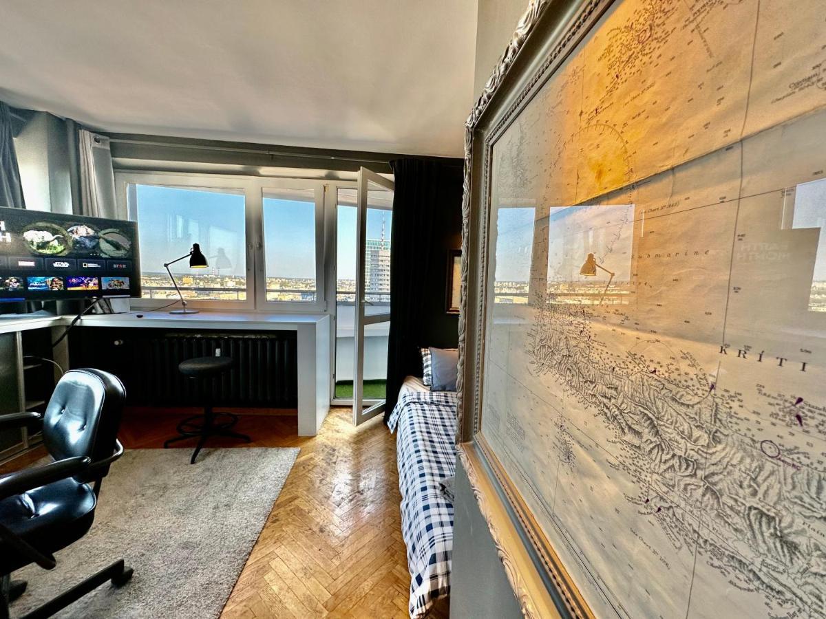 Super Apartament Grey Centrum 2X Metro Fast Wifi 300 Mbs Netflix Appletv Smarttv Spotify Panorama Miasta ワルシャワ エクステリア 写真