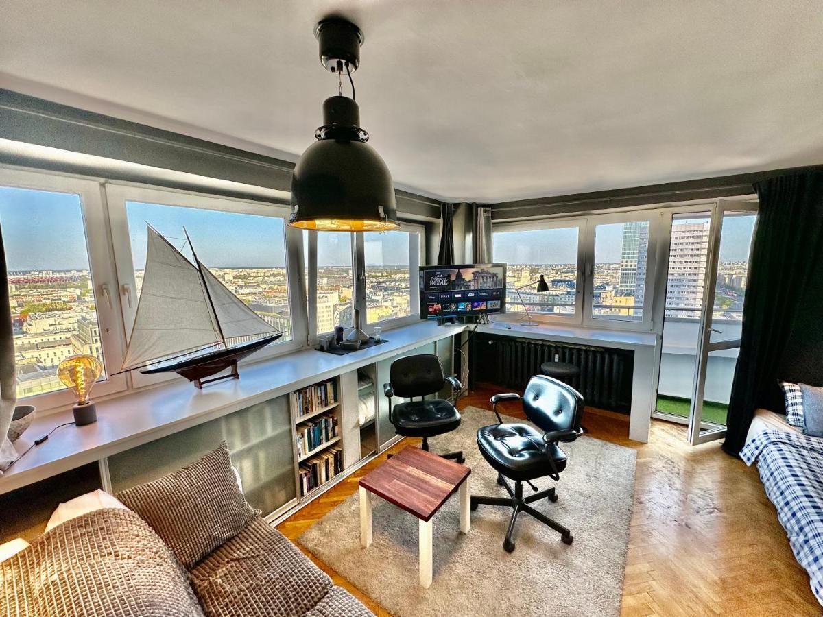 Super Apartament Grey Centrum 2X Metro Fast Wifi 300 Mbs Netflix Appletv Smarttv Spotify Panorama Miasta ワルシャワ エクステリア 写真